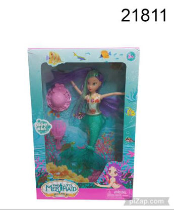 Imagen de MUÑECA SIRENA CON LUZ Y ACCESORIOS 6.24